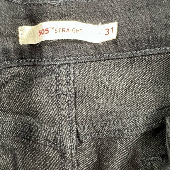 Levi’s 505 straight black jeans size 31 - Picture 4 of 7